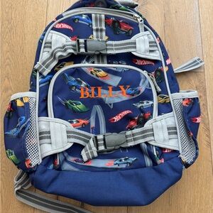 Pottery Barn Kids Blue Hot Wheels Backpack